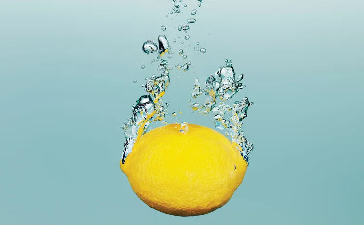 Lemon in water