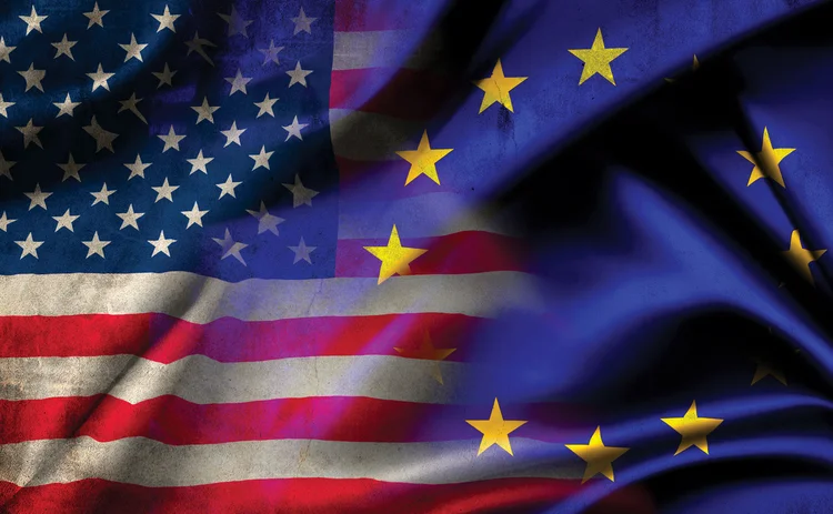 US and EU flags